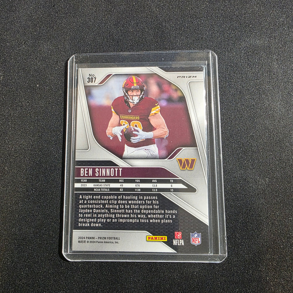 2024 Panini Prizm - Rookies Orange Lazer Prizm #307 Ben Sinnott (RC)