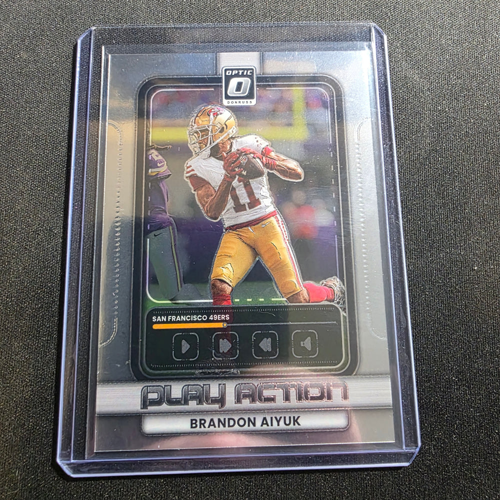 2025 Panini Donruss Optic Play Action Brandon Aiyuk #16 San Francisco 49ers NFL