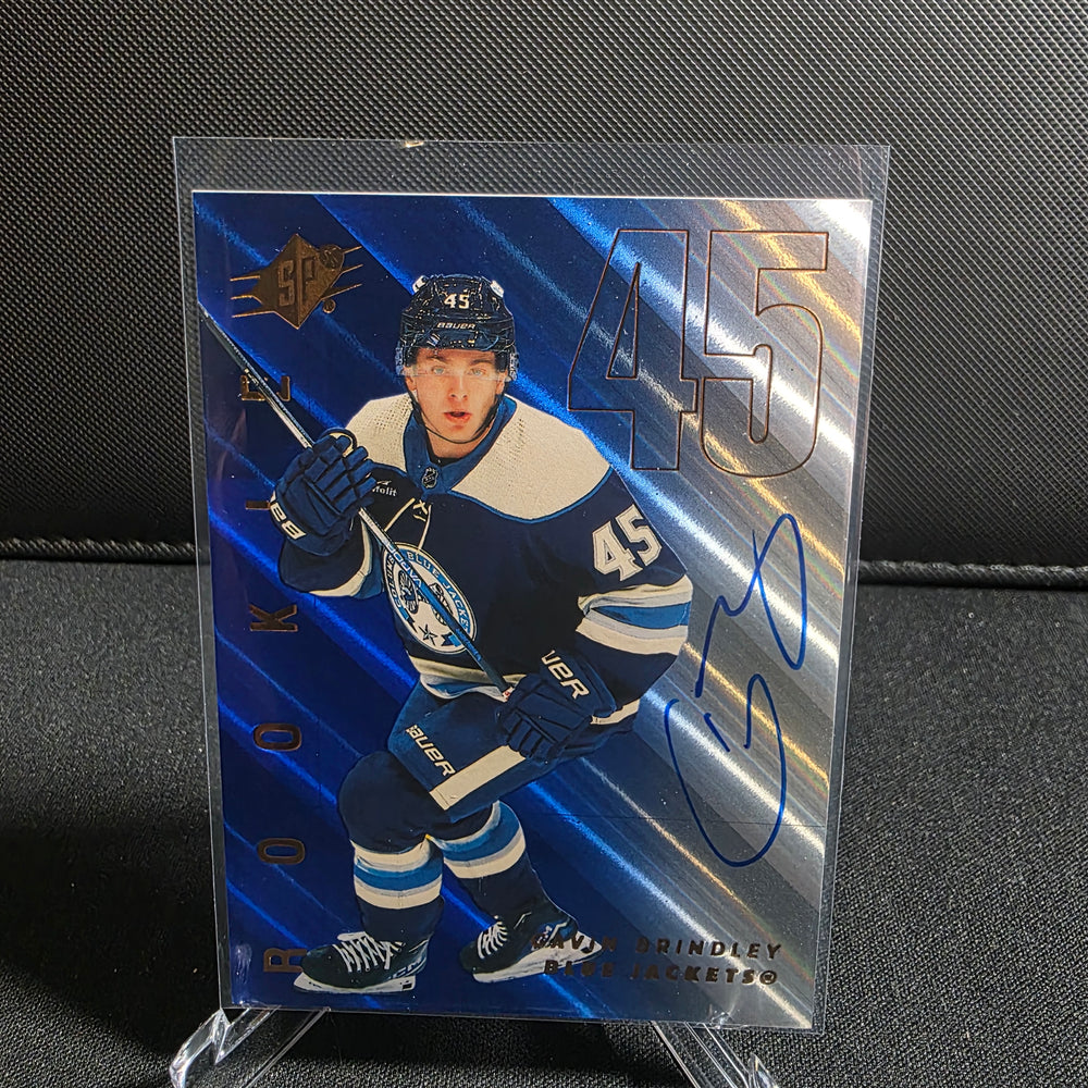 2024-25 SPx Hockey Rookie Gavin Brindley Auto RC Blue /199