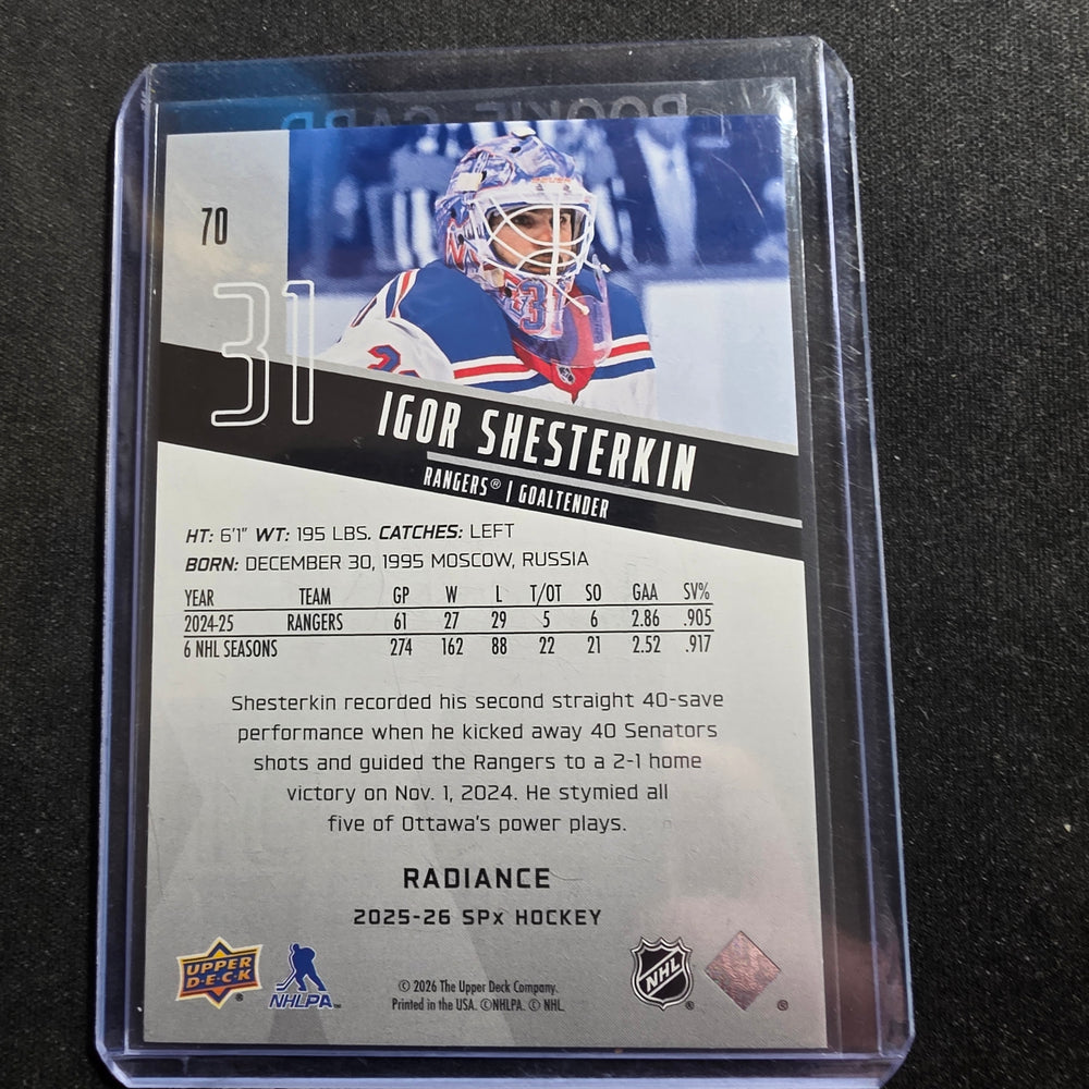 2025/26 Upper Deck SPx Radiance IGOR SHESTERKIN /100