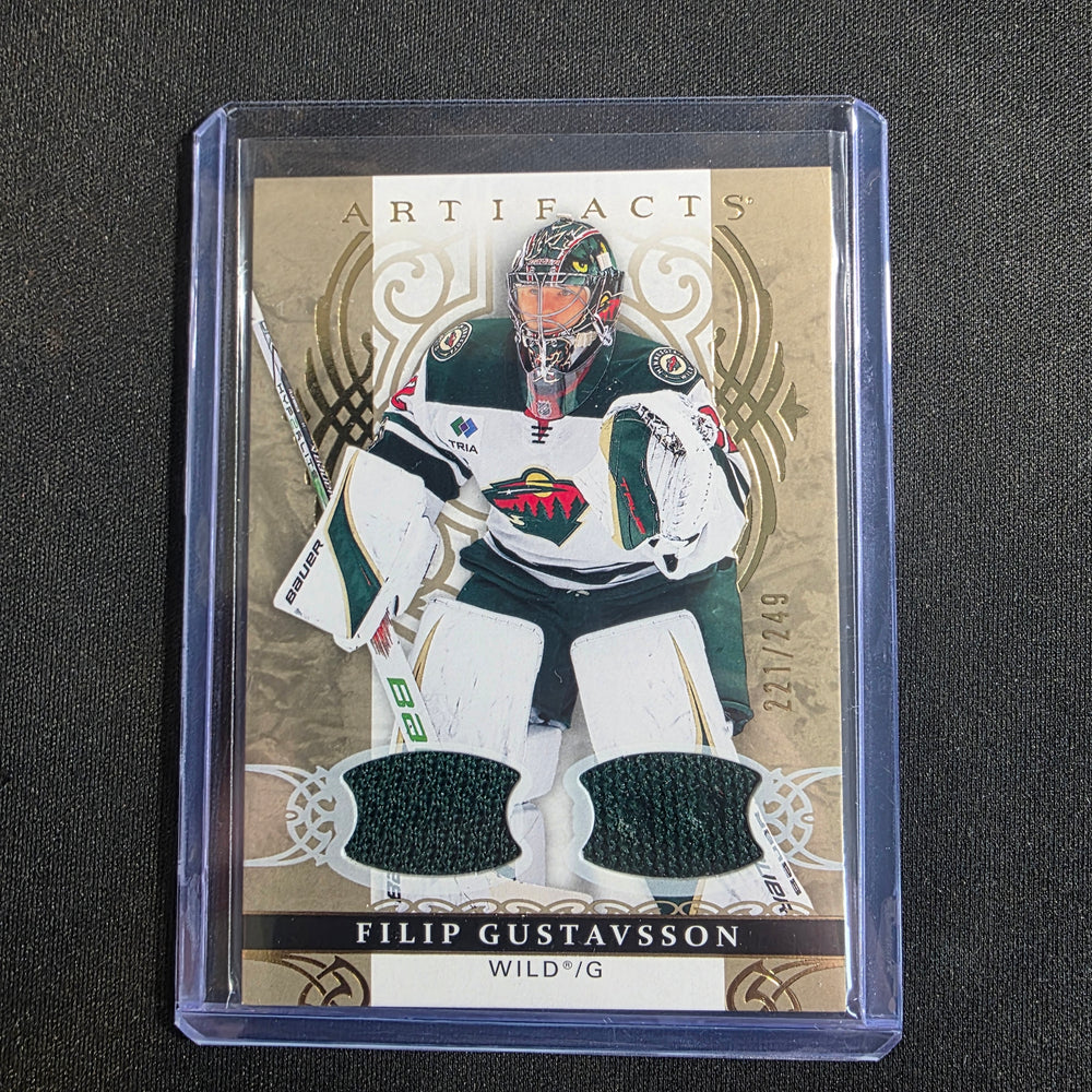 2026-27 Upper Deck Artifacts Dual Jersey Filip Gustavsson 221/249 Minnesota Wild