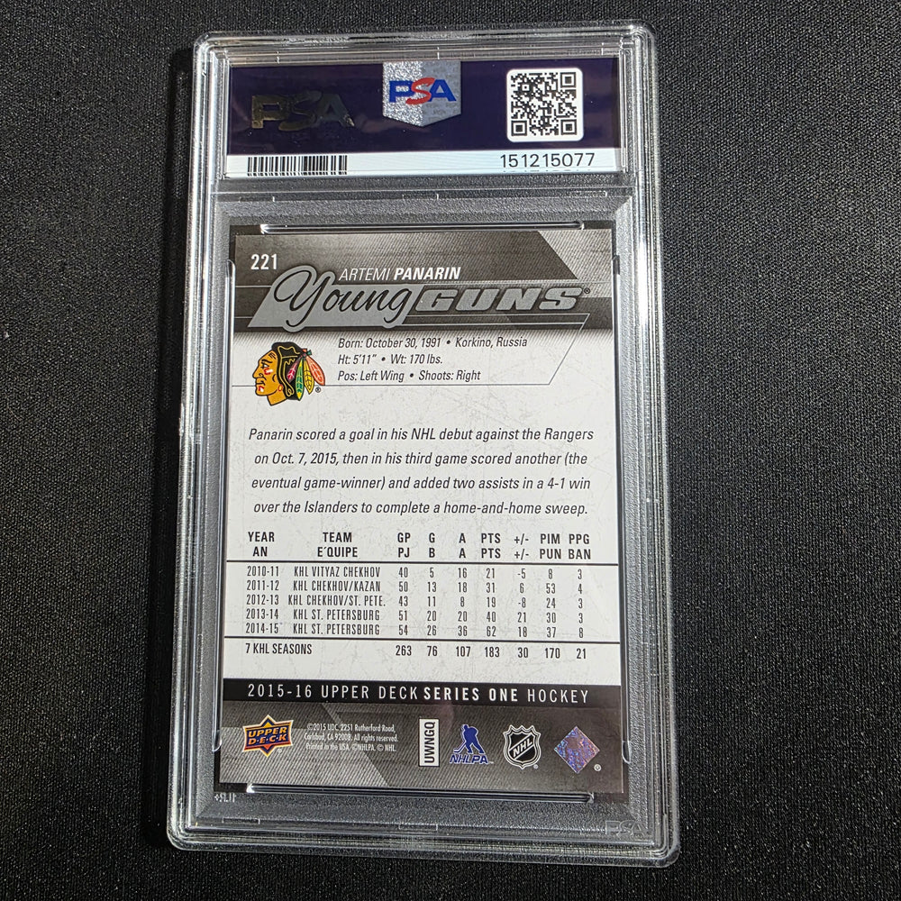 2015-16 Young Guns #221 Artemi Panarin PSA9-Blackhawks-