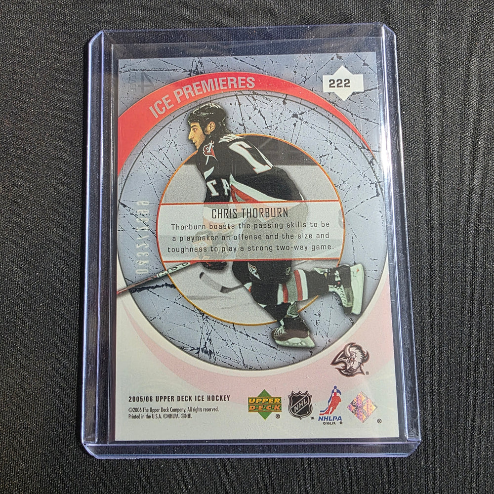 2005-06 Upper Deck Ice Premieres Level 4 Chris Thorburn RC 0427/2999 Buffalo Sabres