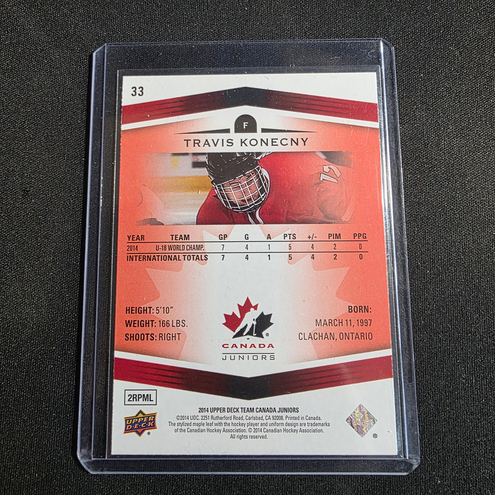 2014 Upper Deck Team Canada Juniors #33 Travis Konecny Canada Juniors