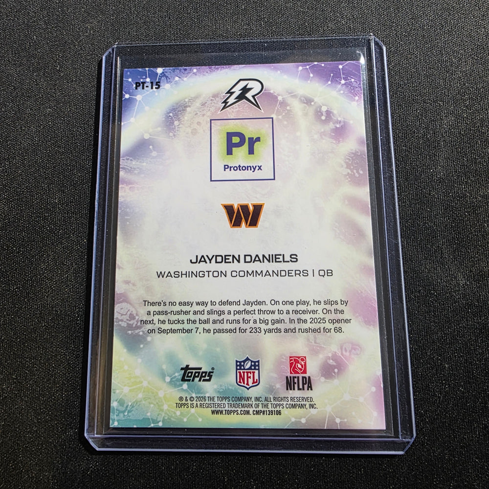2026 Topps Protonyx PT-15 Jayden Daniels Washington Commanders NFL