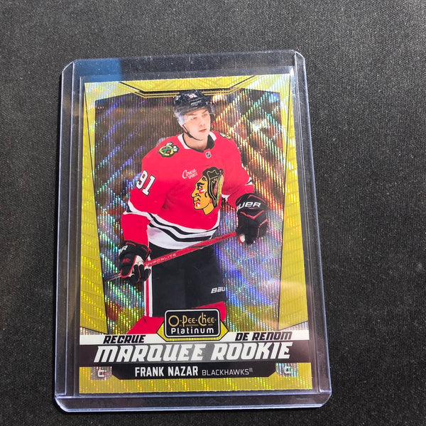 2024-25 O-Pee-Chee Platinum Neon Yellow Surge Marquee Rookies Frank Nazar 206 RC
