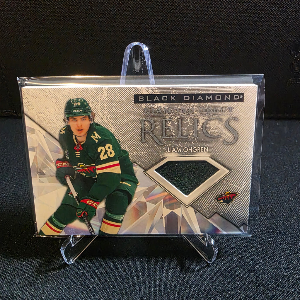 2024-25 UD Black Diamond Liam Ohgren Diamond Debut Relics Jersey DD-LO Wild RC