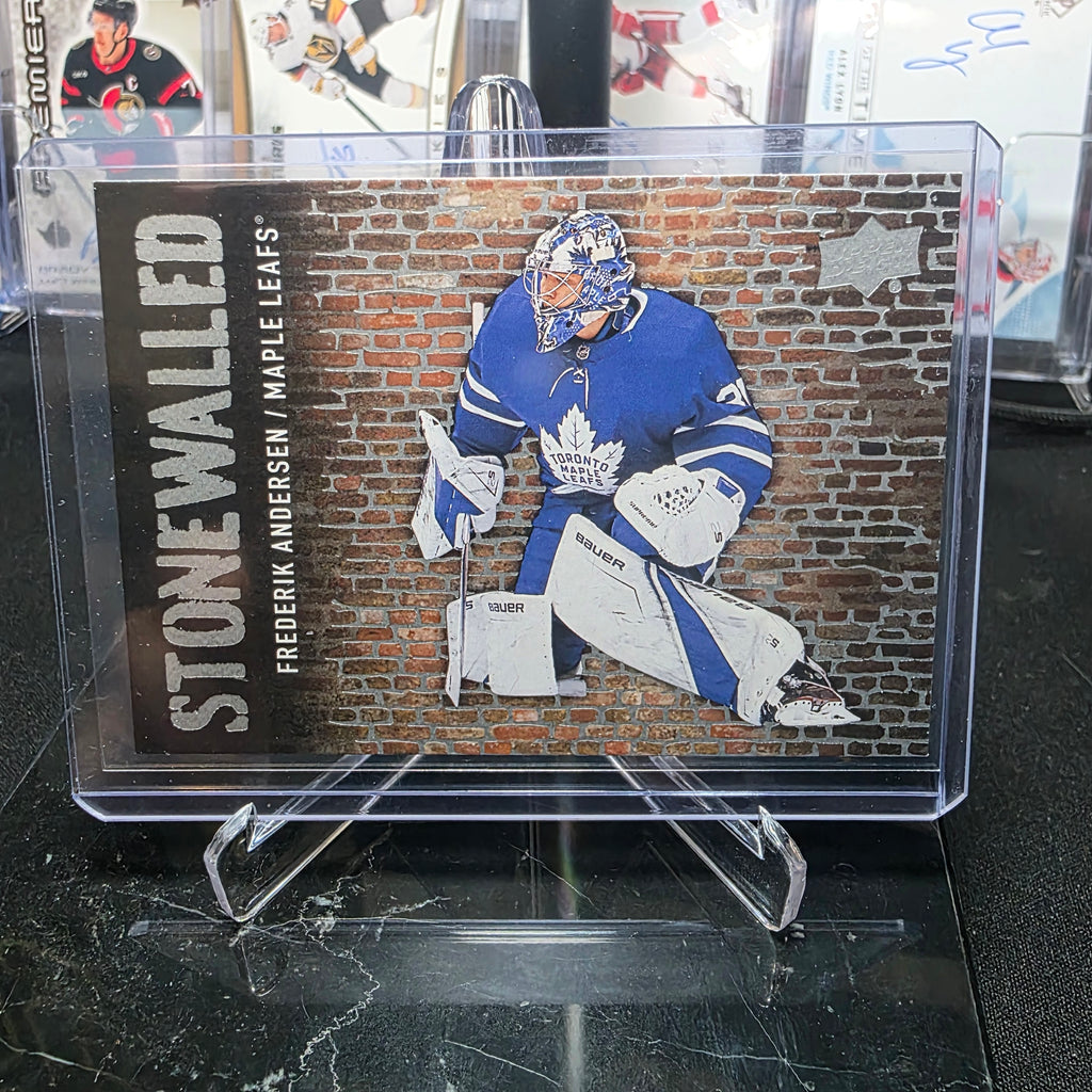 2018-19 Upper Deck Series 1 SW-18 Frederik Andersen Stonewalled Toronto Maple Leafs
