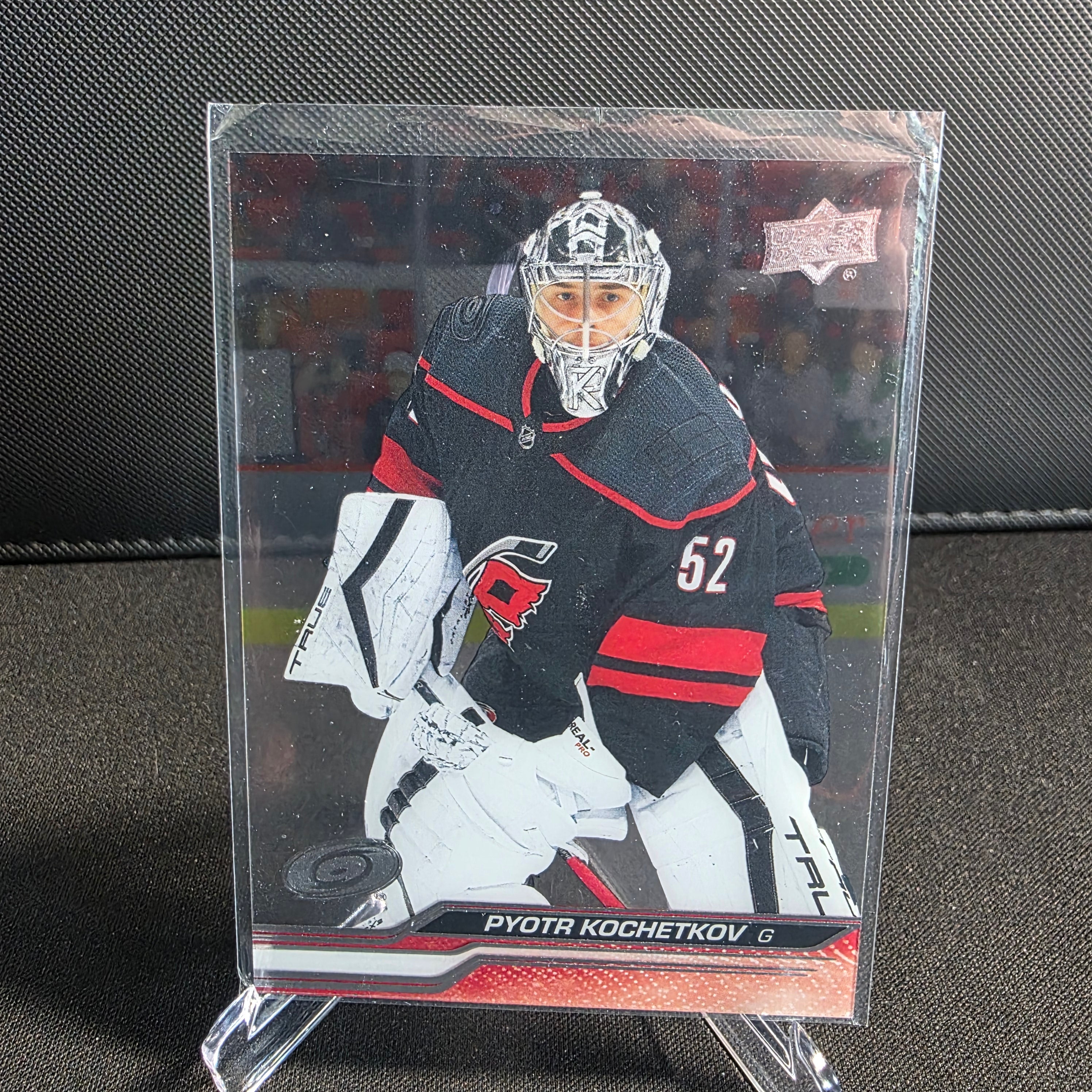 2023-24 Upper Deck Series 2 Clear Cut 284 Pyotr Kochetkov Carolina Hurricanes