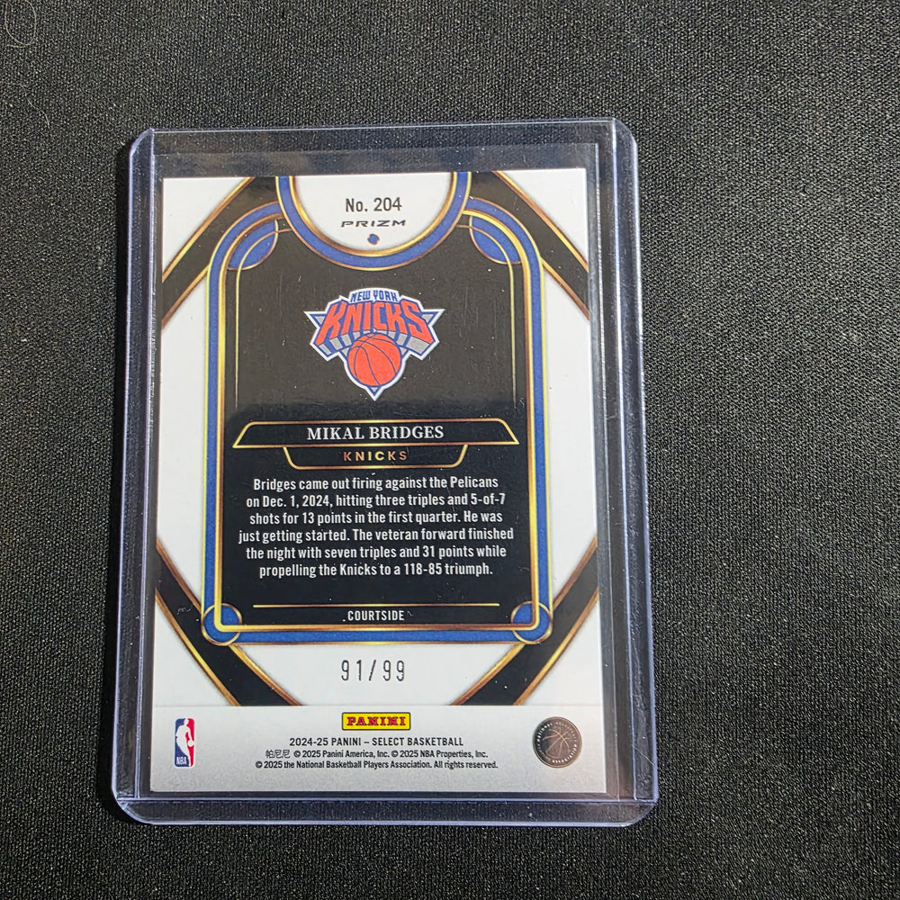 2024-25 Panini Select - Courtside Mikal Bridges #204  Prizm /99