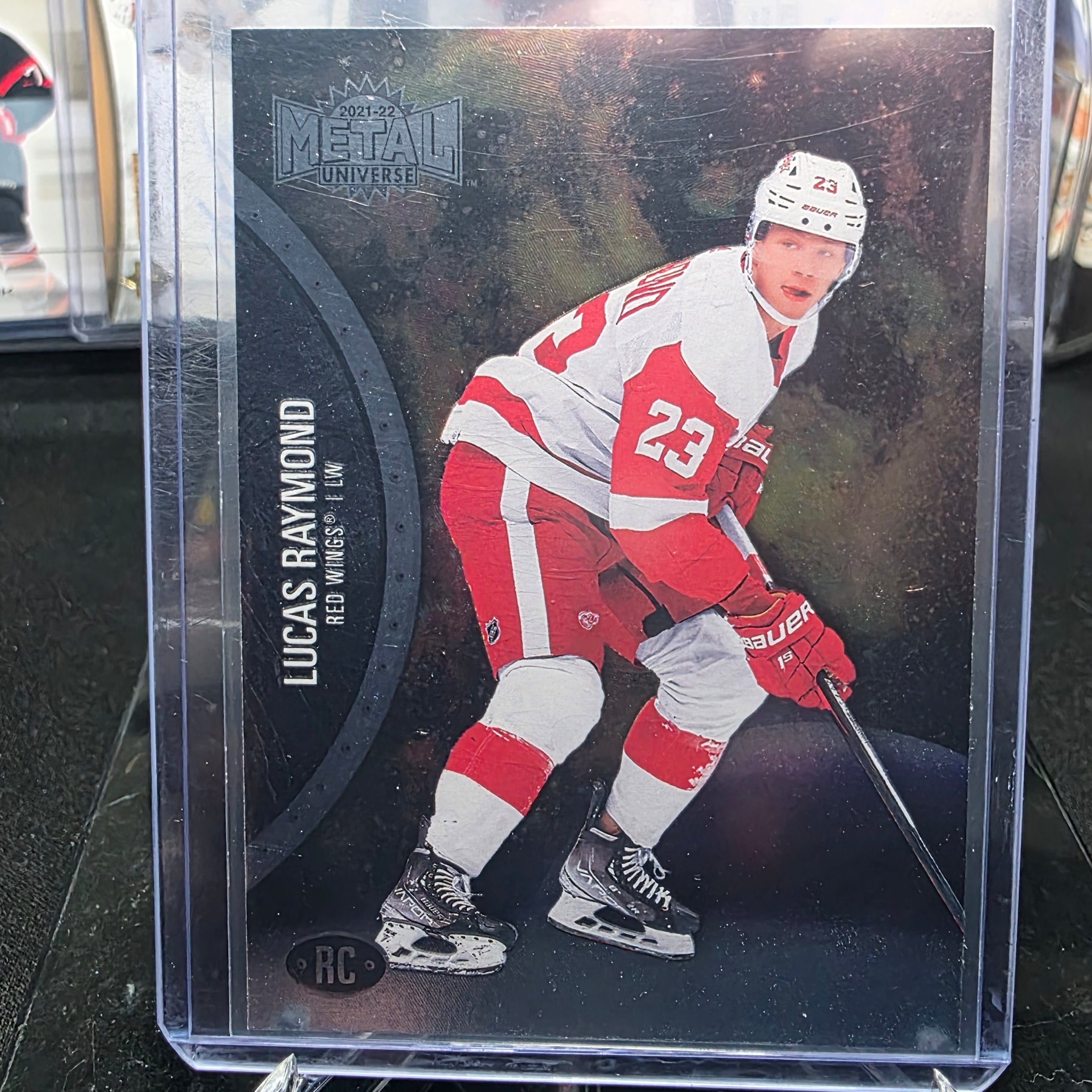 2021-22 Skybox Metal Universe Lucas Raymond #190 Rookie RC Detroit Red Wings
