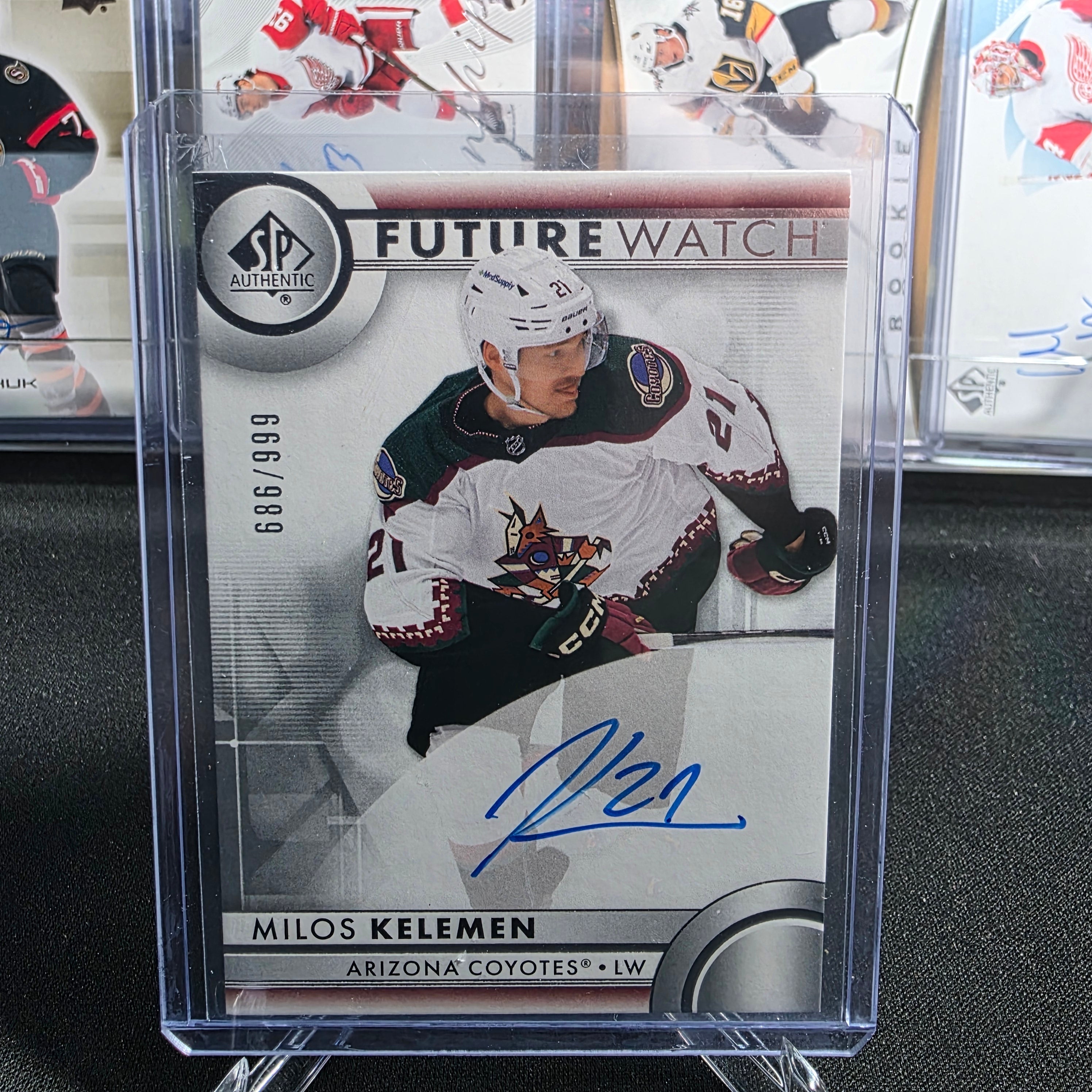 2023-24 SP Authentic Milos Kelemen #119 Future Watch Auto 686/999 Arizona Coyotes RC