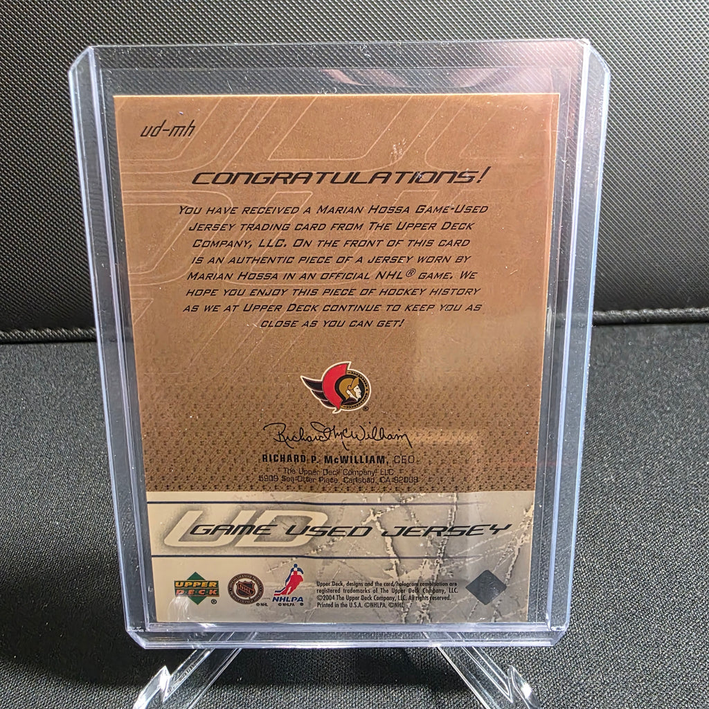 2004-05 Upper Deck UD Game Used Jersey Marian Hossa UD-MH Senators