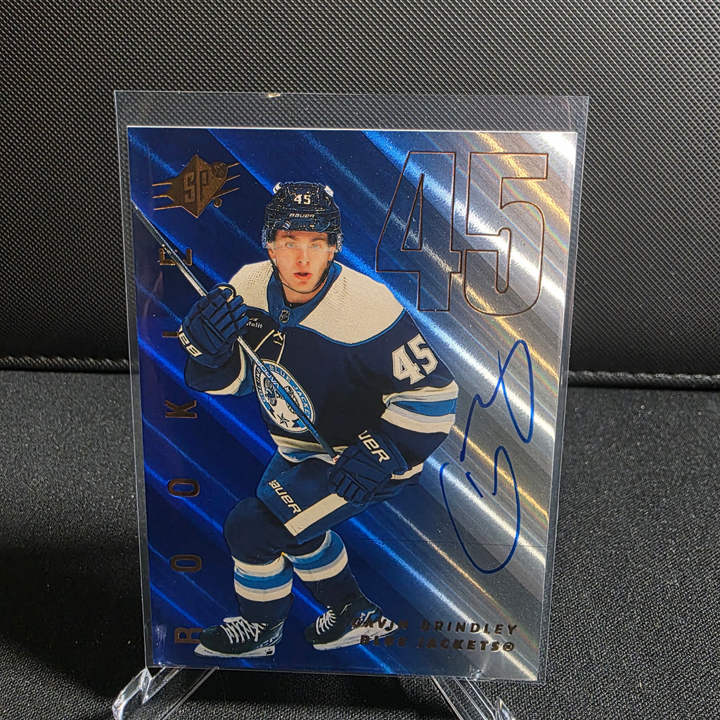 2024-25 SPx Hockey Rookie Gavin Brindley Auto RC Blue /199