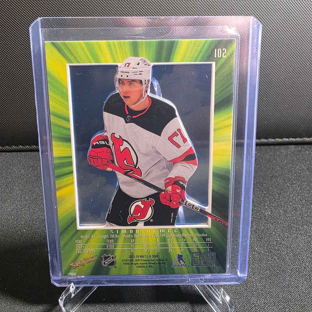 2023-24 SkyBox E-X 2000 #102 SIMON NEMEC (RC) - NJ Devils