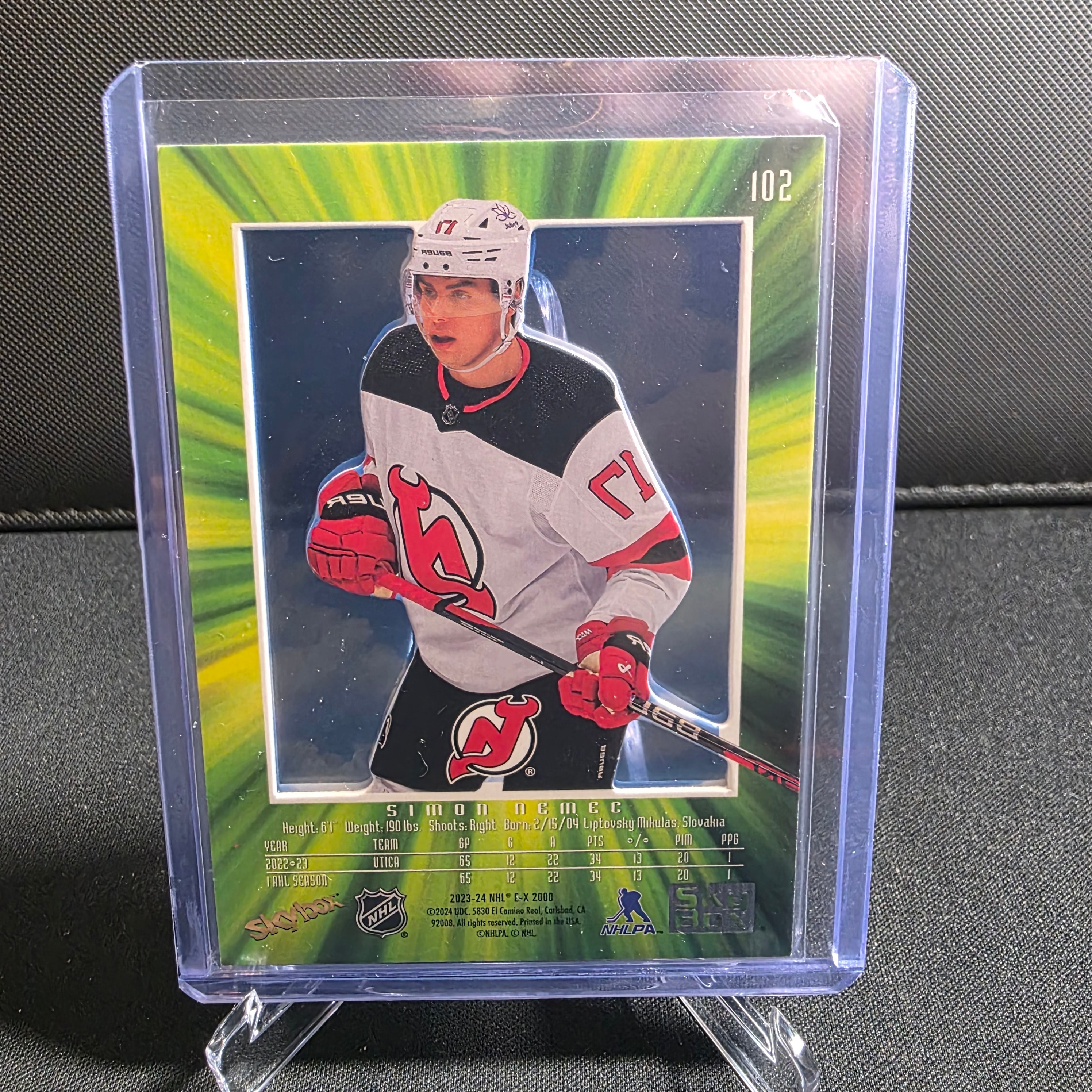 2023-24 SkyBox E-X 2000 #102 SIMON NEMEC (RC) - NJ Devils