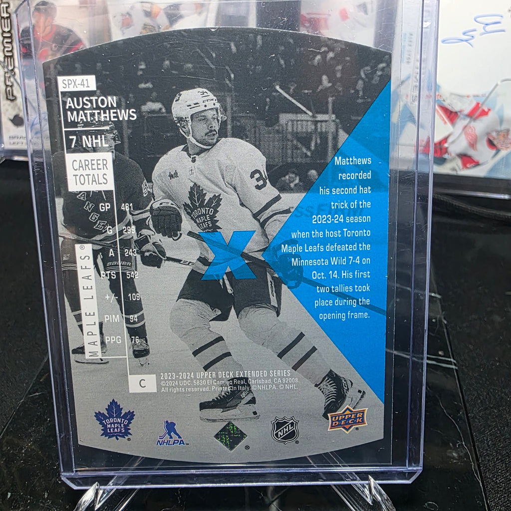 2023-24 Upper Deck Extended Series SPX-41 Auston Matthews Holoview Toronto Maple Leafs