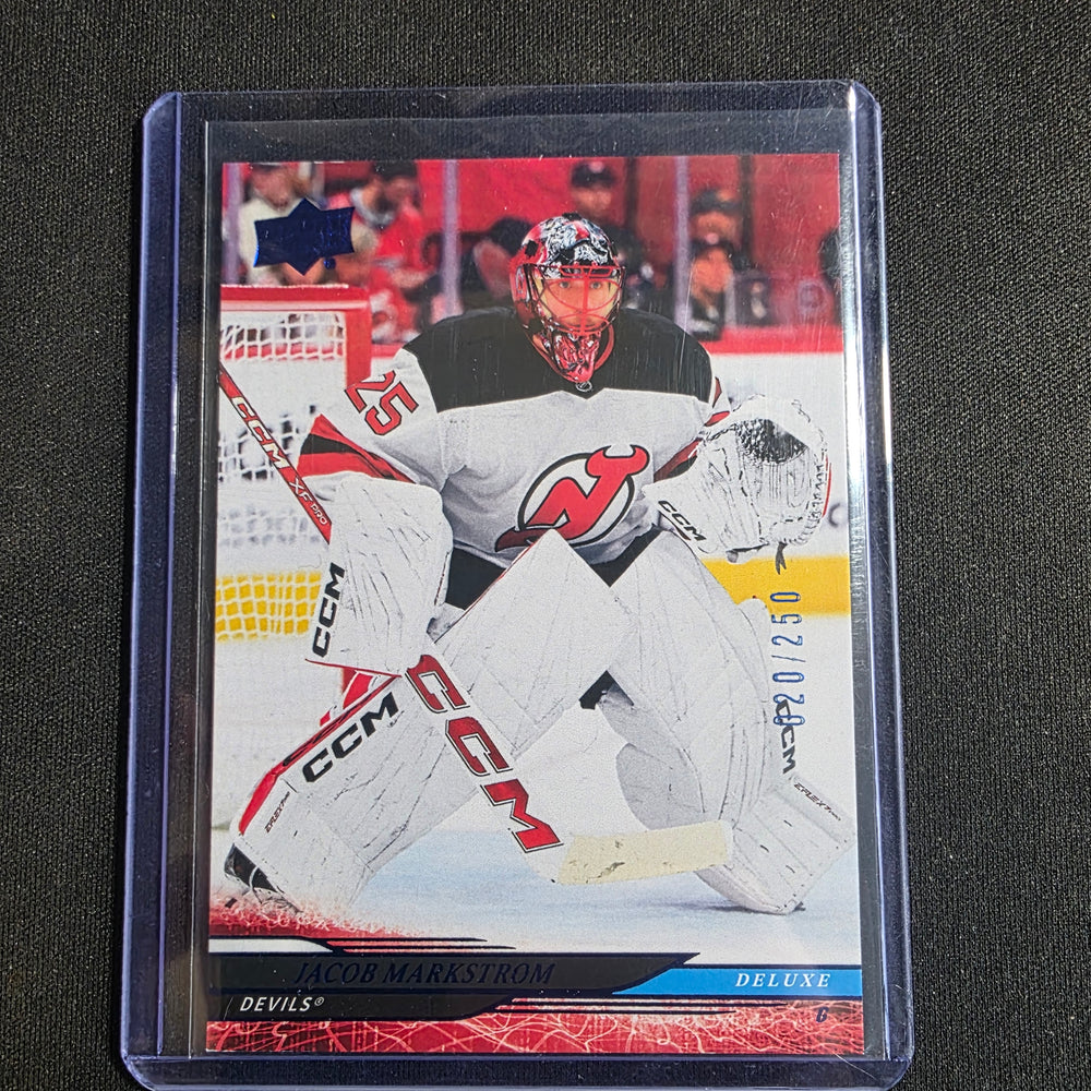 2024-25 Upper Deck Deluxe Jacob Markstrom 052/250 New Jersey Devils