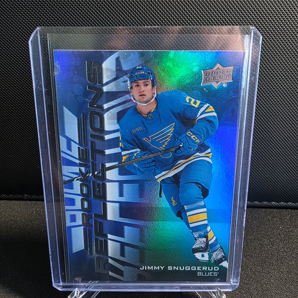 2025-26 Upper Deck Extended Series Rookie Reflections RR-20 Jimmy Snuggerud Blues