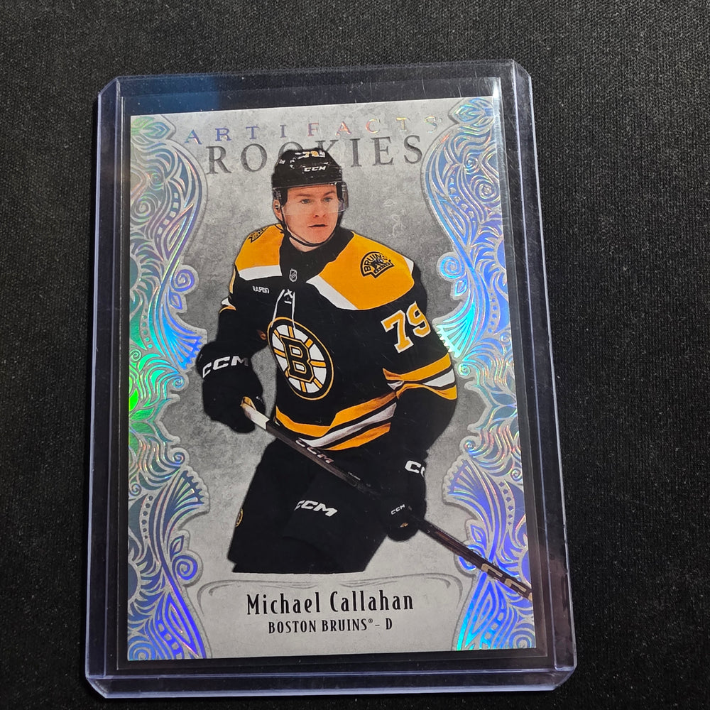 Michael Callahan 2025-26 UD Artifacts Platinum Sparkle Rookie /99 #177 Boston