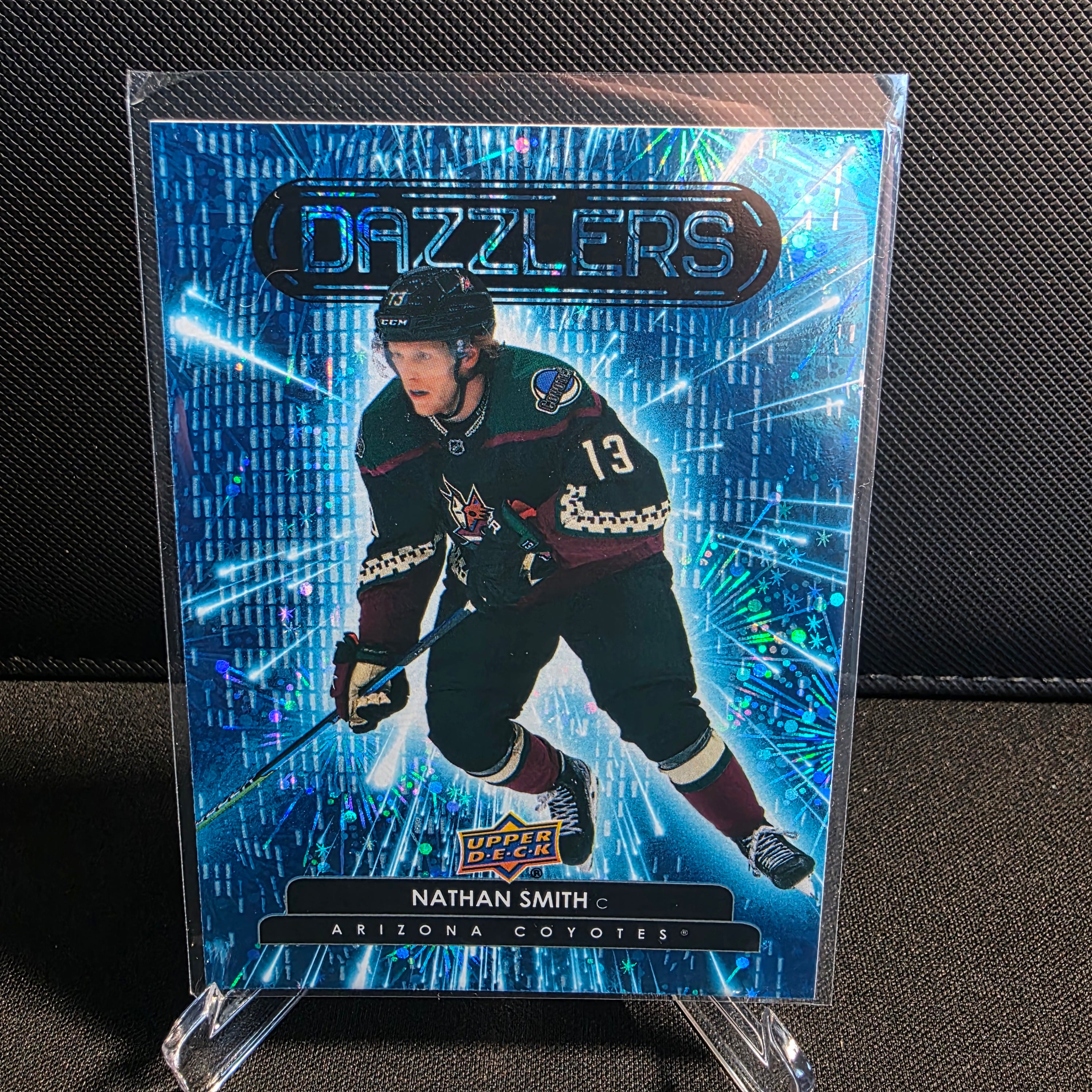 2022-23 Upper Deck Series 2 Dazzlers Blue DZ-96 Nathan Smith Arizona Coyotes