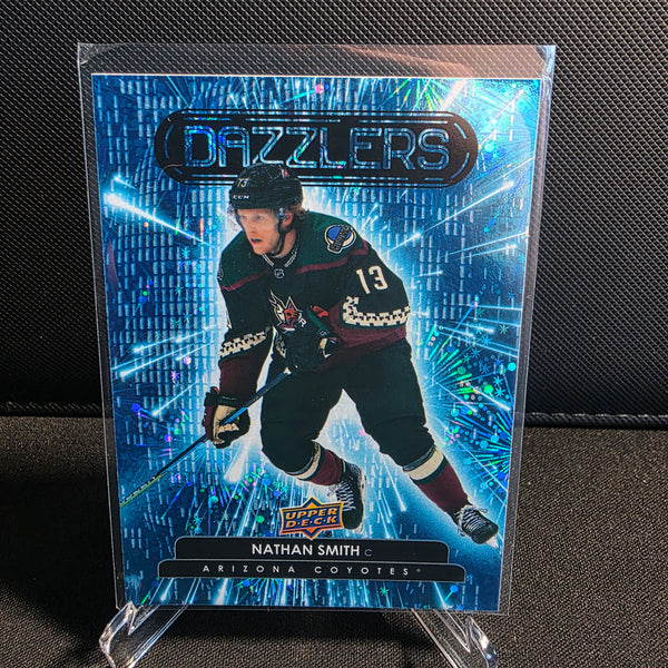 2022-23 Upper Deck Series 2 Dazzlers Blue DZ-96 Nathan Smith Arizona Coyotes