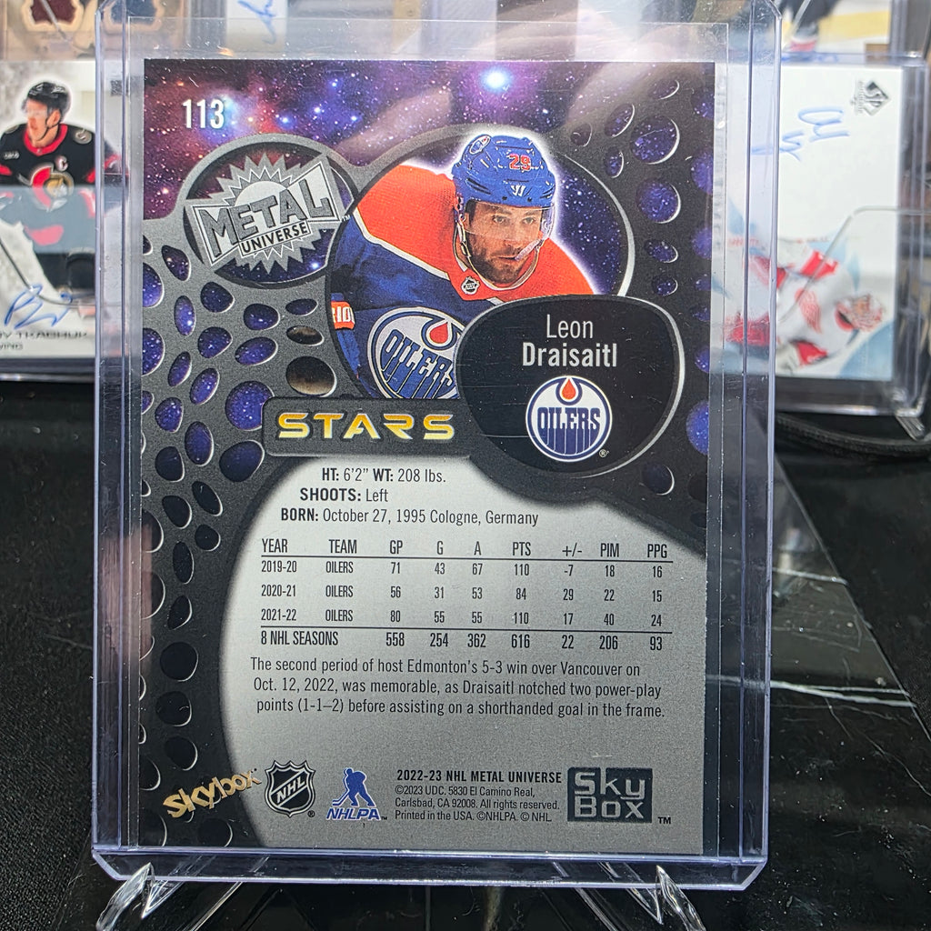2022-23 Skybox Metal Universe Stars 113 Leon Draisaitl Edmonton Oilers