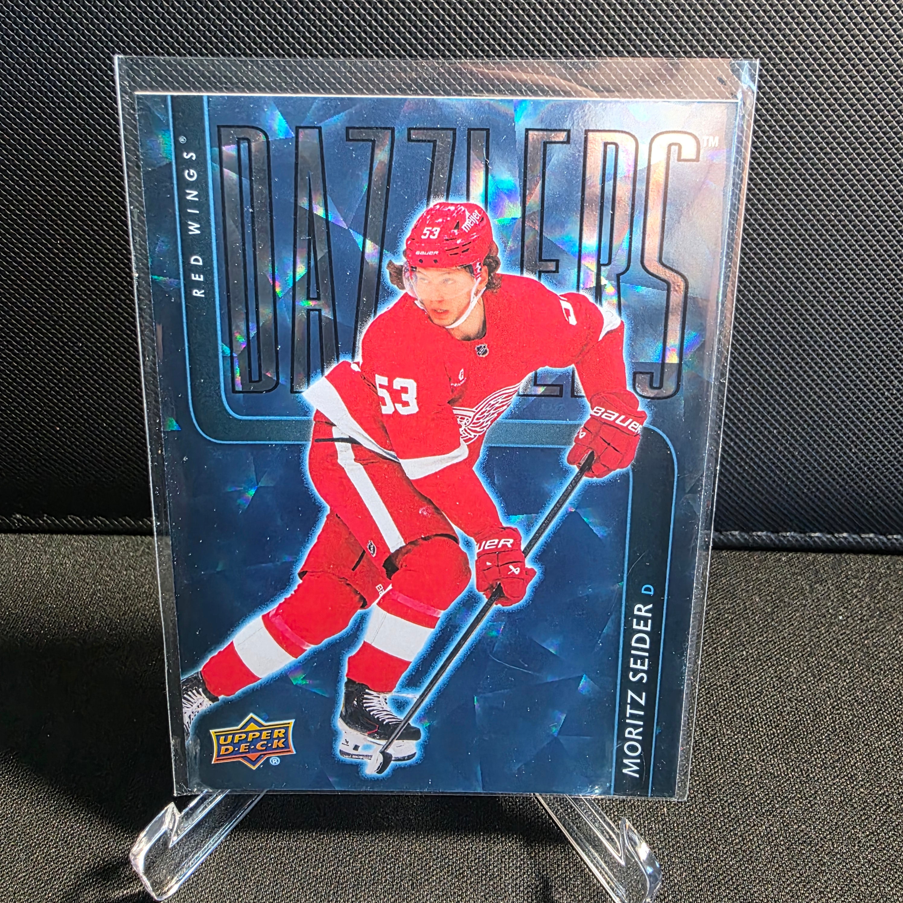 2025-26 Upper Deck Series 2 Dazzlers Blue DZ-65 Moritz Seider Detroit Red Wings