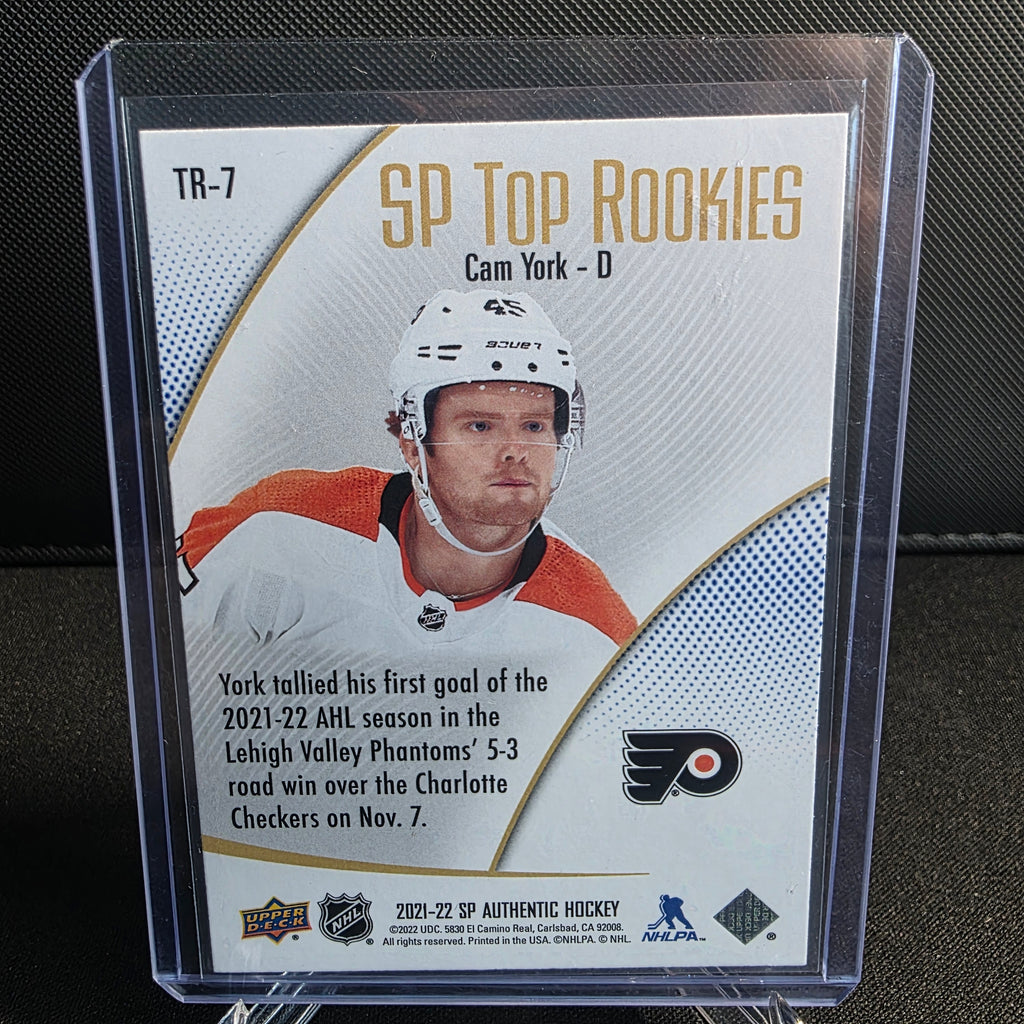 2021-22 SP Authentic SP Top Rookies TR-7 Cam York Philadelphia Flyers