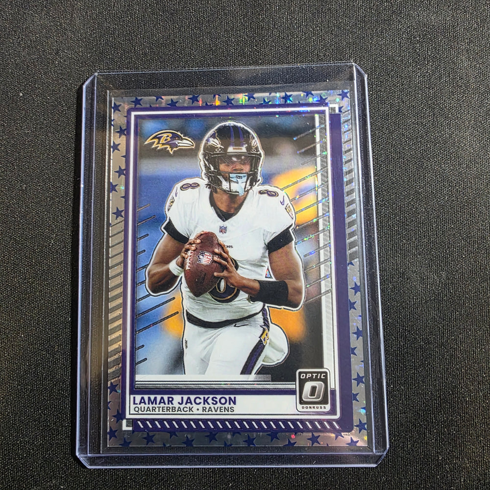 Panini 2023 Donruss Optic Lamar Jackson #80 Stars Prizm Parallel Ravens