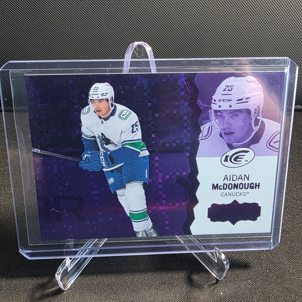2023-24 Upper Deck Ice 131 Aidan McDonough Rookie Purple Vancouver Canucks