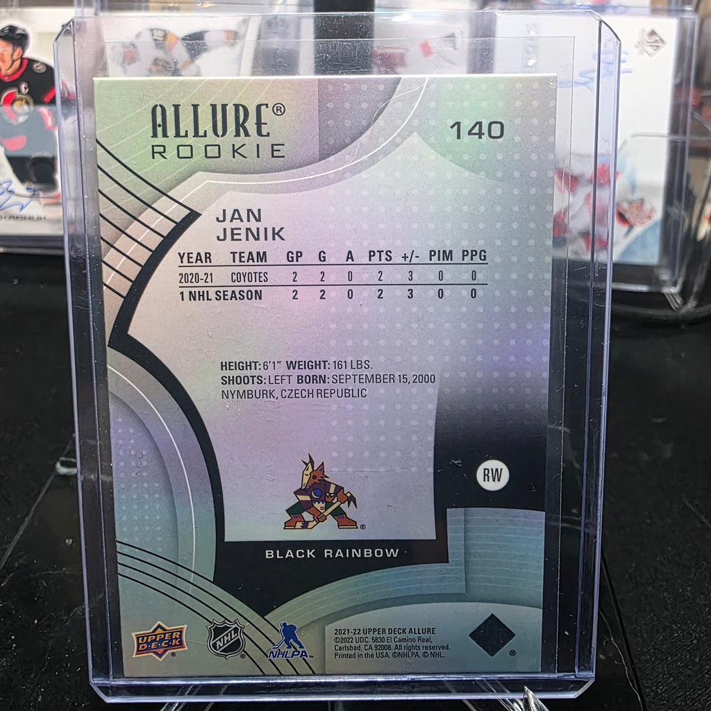 2021-22 Upper Deck Allure Jan Jenik #140 Rookie Black Rainbow Arizona Coyotes