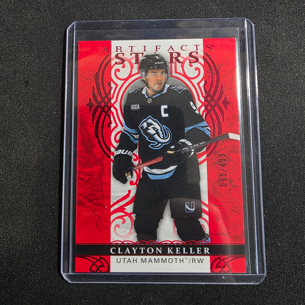 2025-26 Upper Deck Artifacts Stars Ruby Clayton Keller 095/499 Utah Mammoth