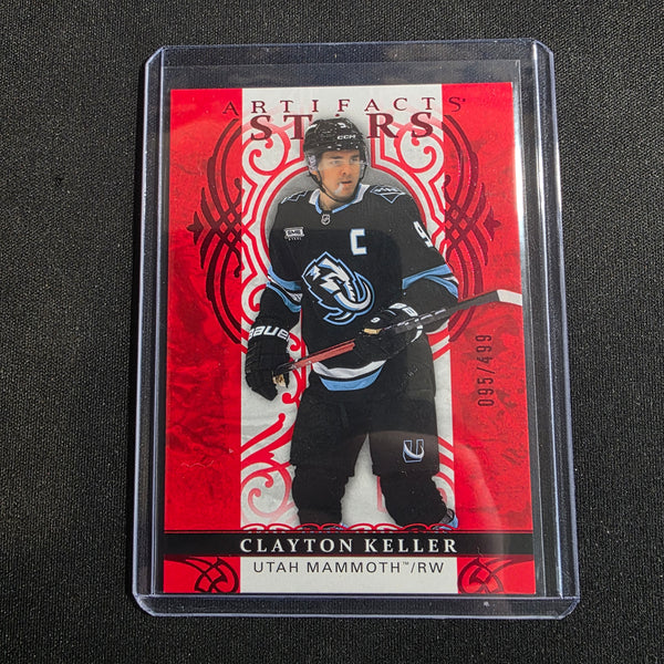 2025-26 Upper Deck Artifacts Stars Ruby Clayton Keller 095/499 Utah Mammoth