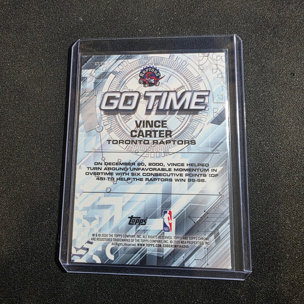2025-26 Topps Chrome Update Vince Carter Go Time #GT-10 Toronto Raptors