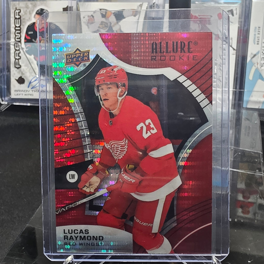 2021-22 Upper Deck Allure Lucas Raymond #109 Red Rainbow Rookie Detroit Red Wings