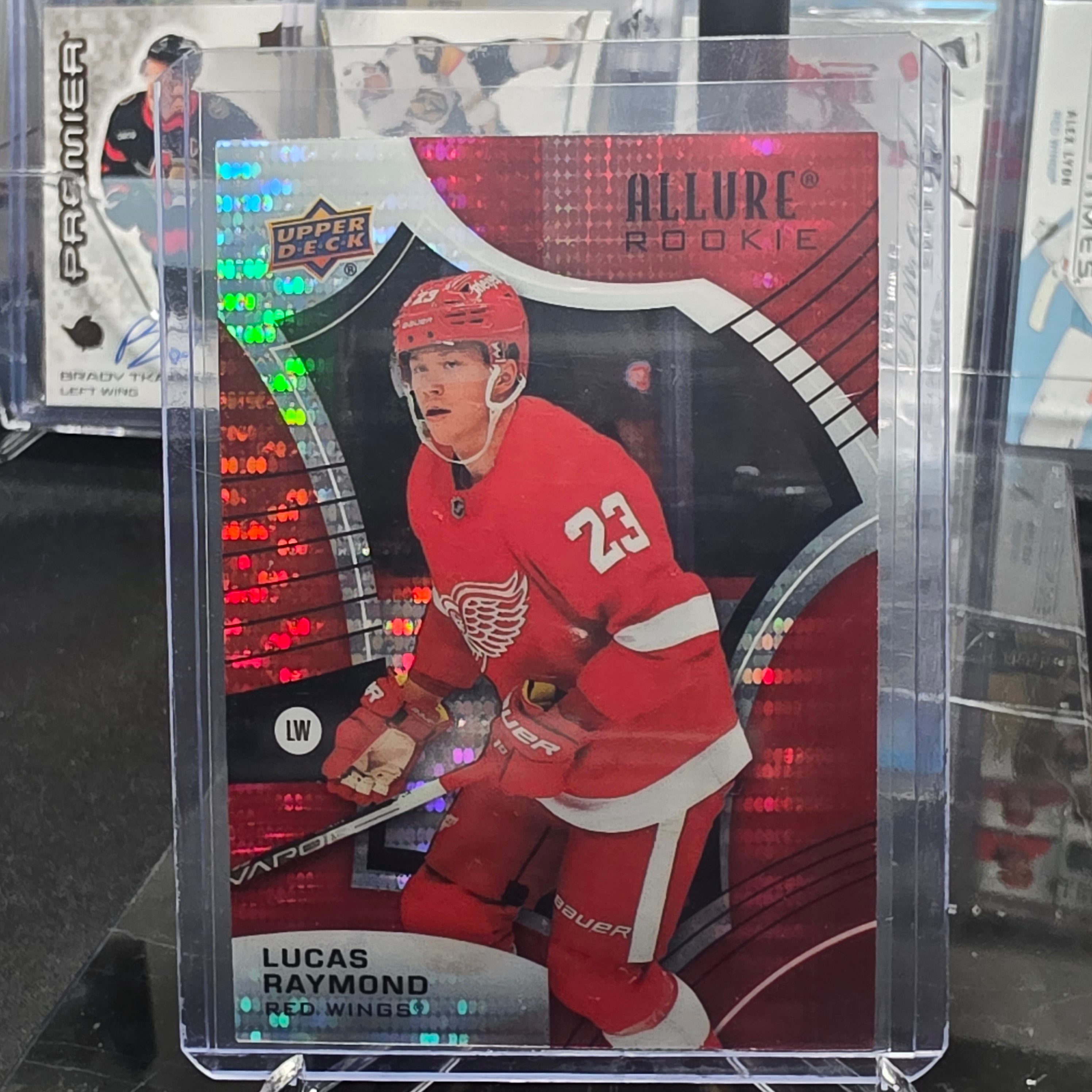 2021-22 Upper Deck Allure Lucas Raymond #109 Red Rainbow Rookie Detroit Red Wings