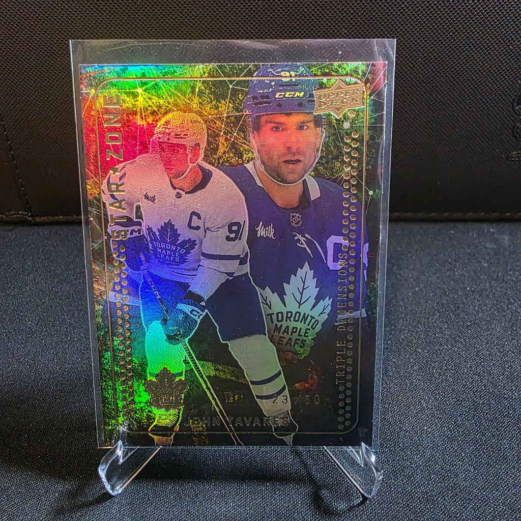 2023-24 UD Series 1 John Tavares Star Zone Triple Dimensions 23/50 SZ-26 Leafs
