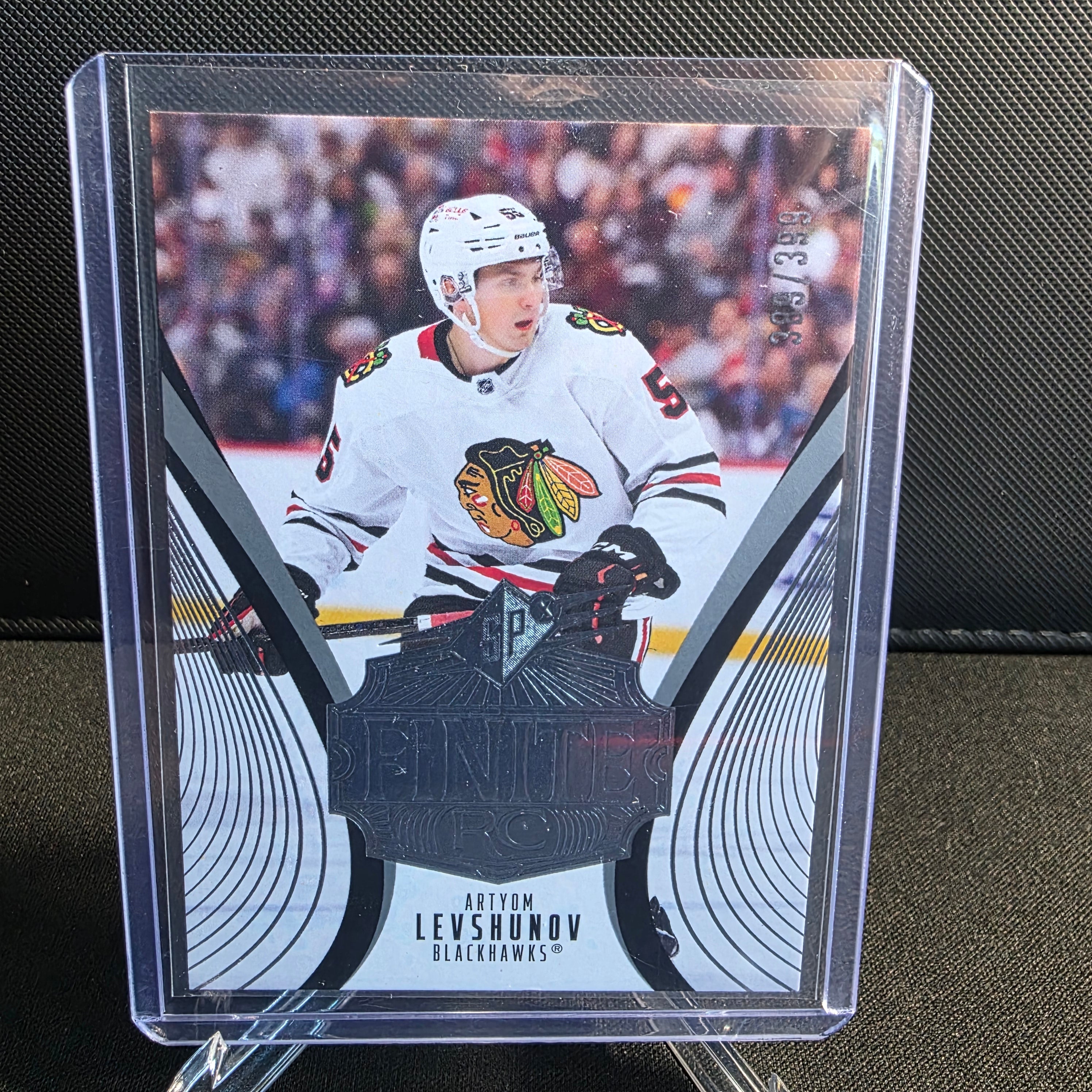 2025-26 Upper Deck SPx Finite Rookie Silver 42 Artyom Levshunov /399 Chicago Blackhawks