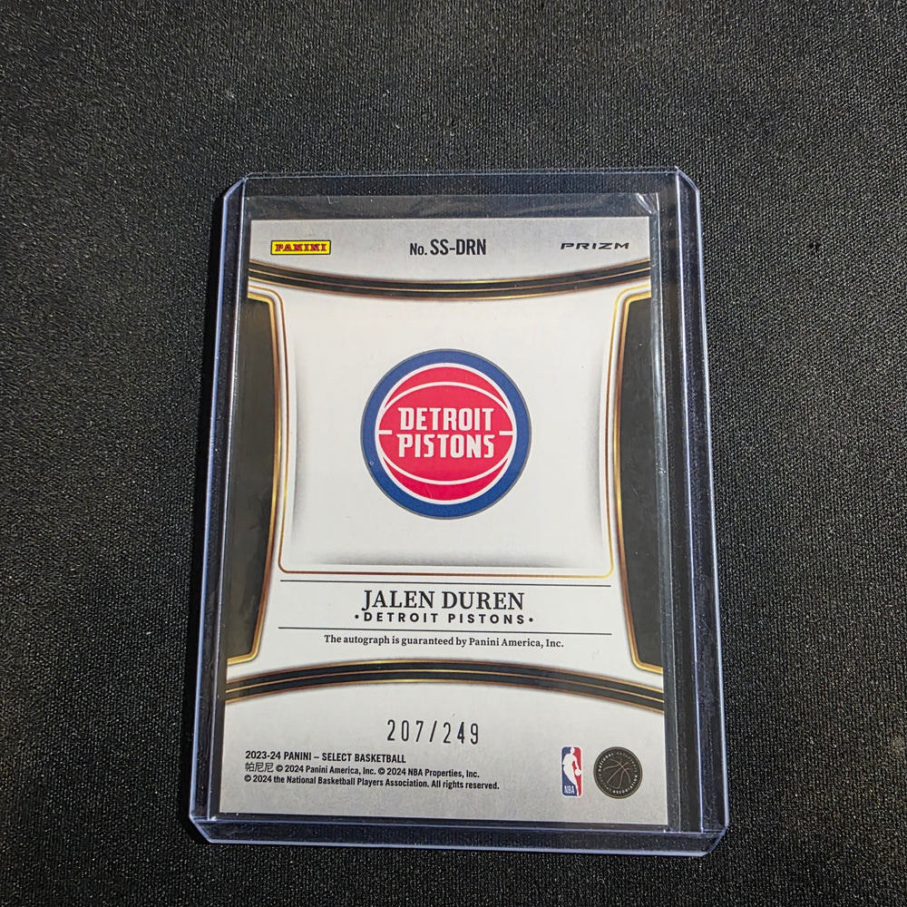 2023 PANINI SELECT JALEN DUREN SIGNATURES AUTO /249