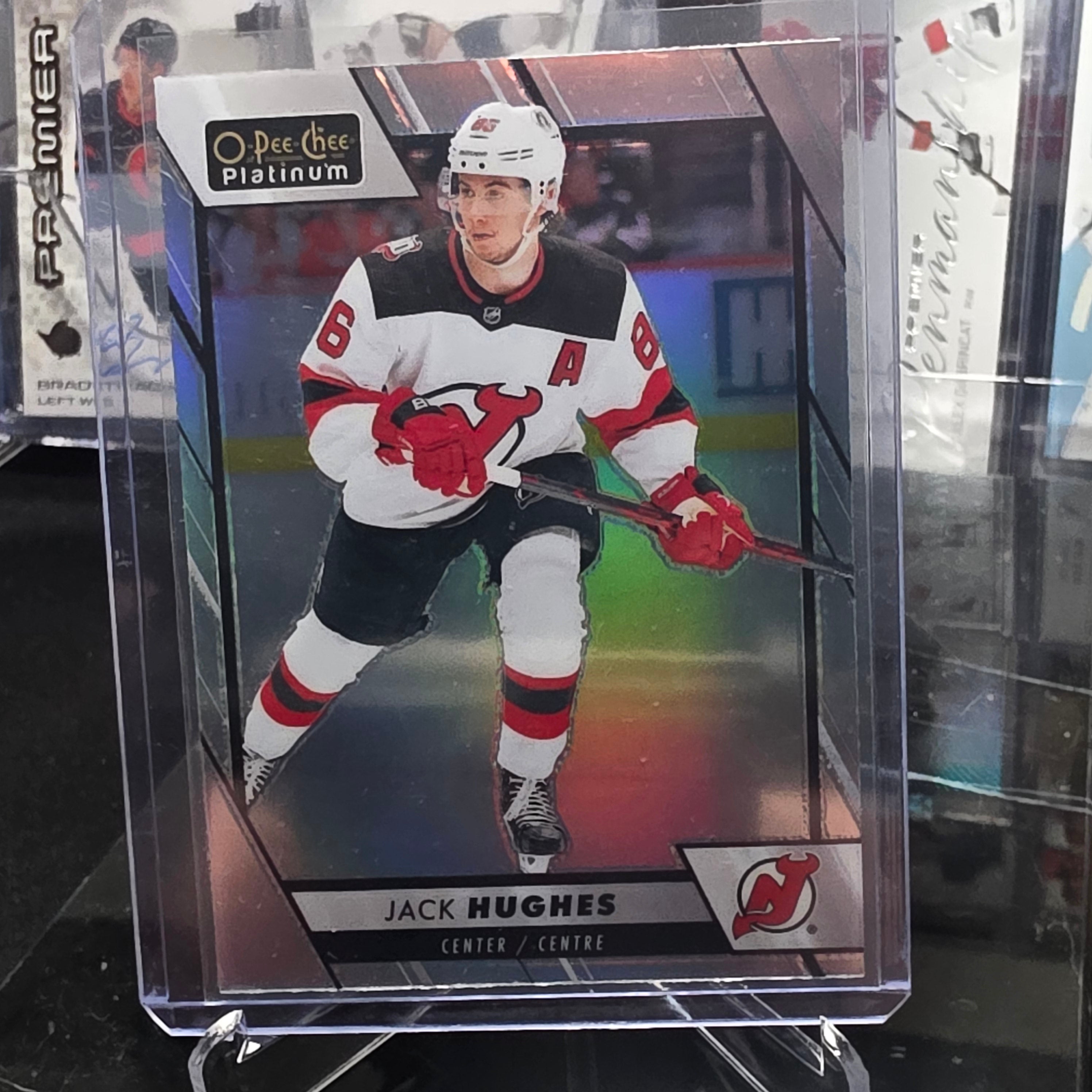 2023-24 O-Pee-Chee Platinum Jack Hughes #10 Rainbow New Jersey Devils