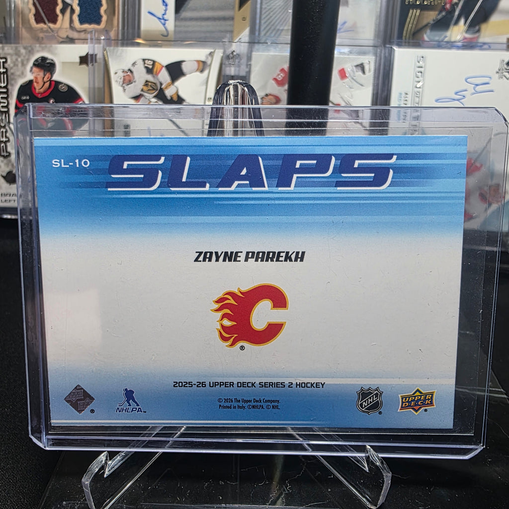 2025-26 Upper Deck Series 2 SLAPS SL-10 Zayne Parekh Calgary Flames