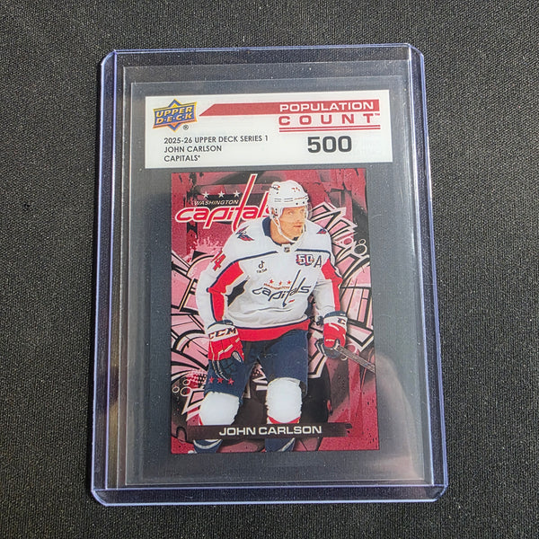 2025-26 Upper Deck Series 1 Population Count 500 John Carlson Capitals