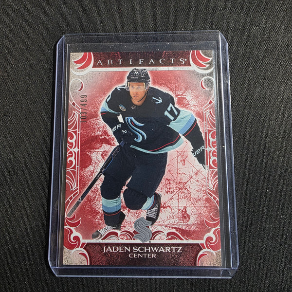 2024-25 Upper Deck Artifacts Ruby #XX Jaden Schwartz 103/499 Seattle Kraken