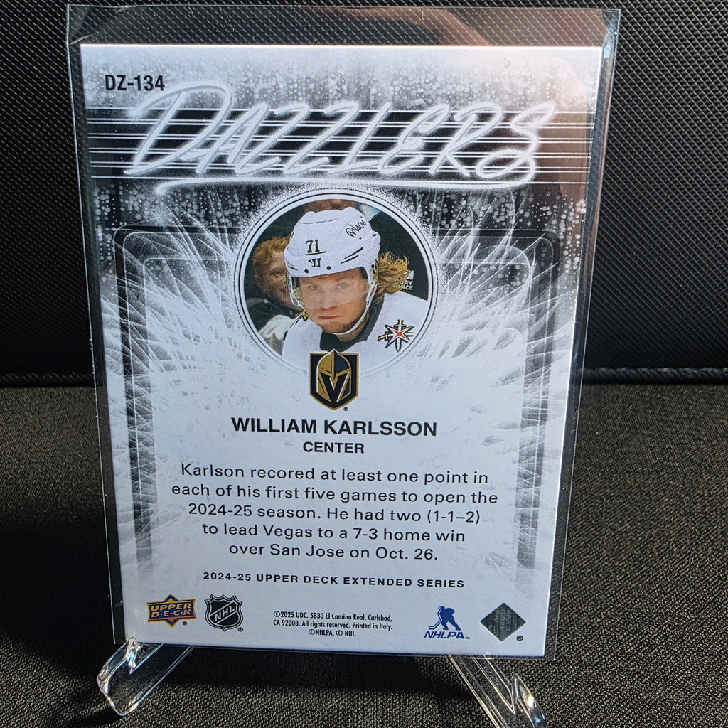 2024-25 Upper Deck Extended Series Dazzlers Green DZ-134 William Karlsson Vegas Golden Knights