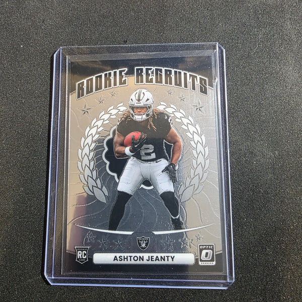 2025 Panini Donruss Optic Ashton Jeanty rookie recruits football card
