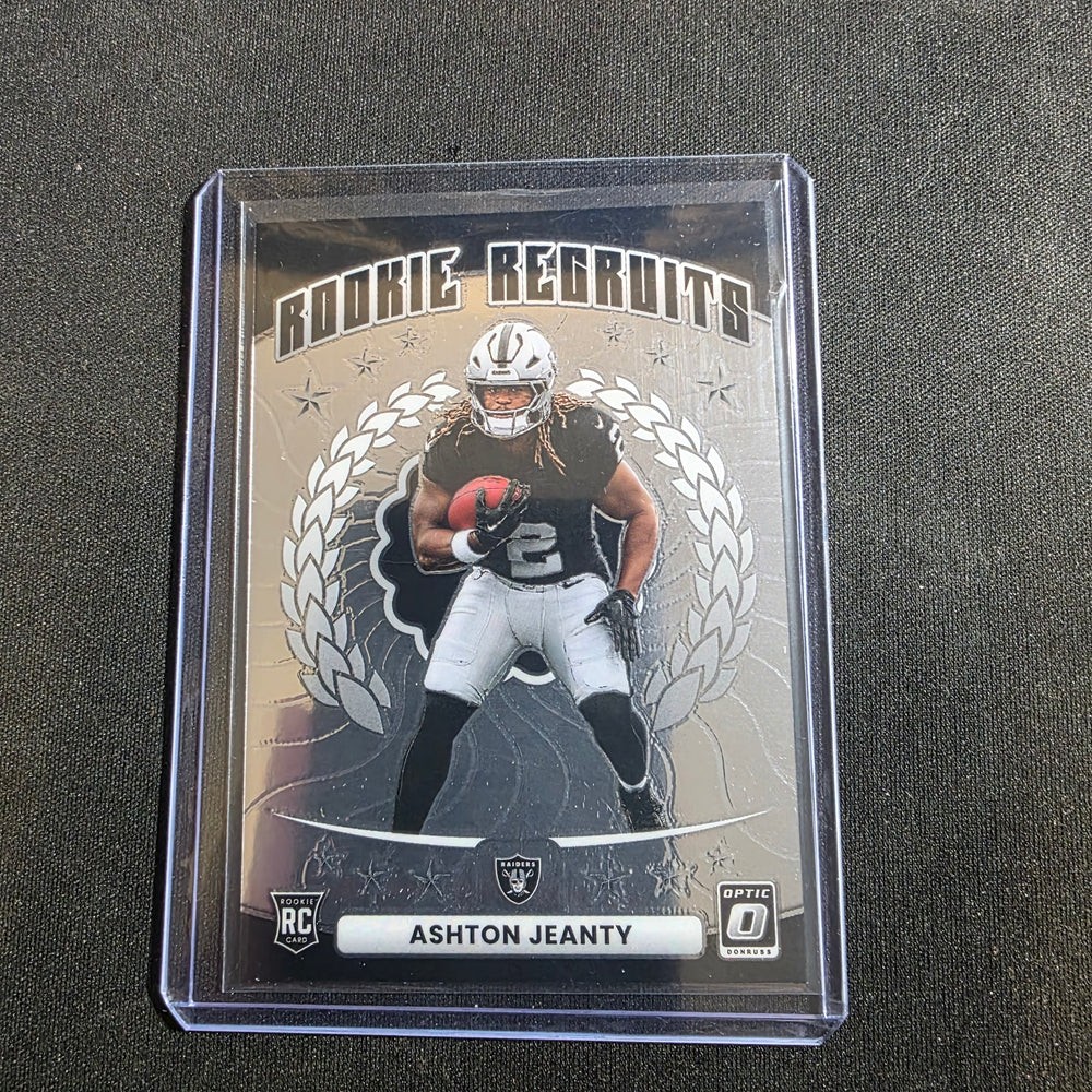 2025 Panini Donruss Optic Ashton Jeanty rookie recruits football card