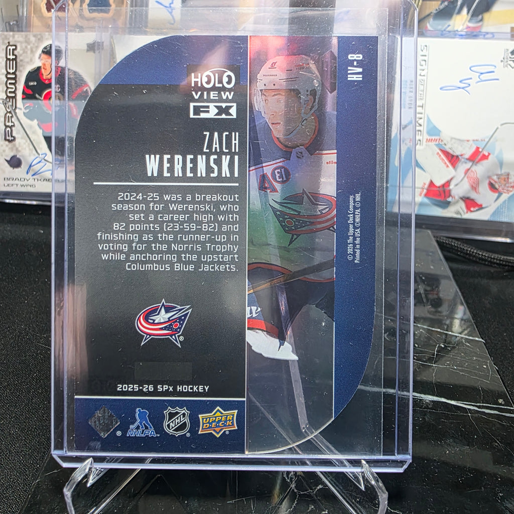 2025-26 SPx HoloView FX HV-8 Zach Werenski Columbus Blue Jackets