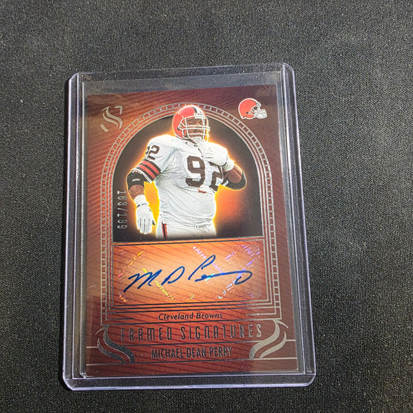 Michael Dean Perry 2025 Panini Silhouette Framed Signatures Auto /199 CLEVELAND