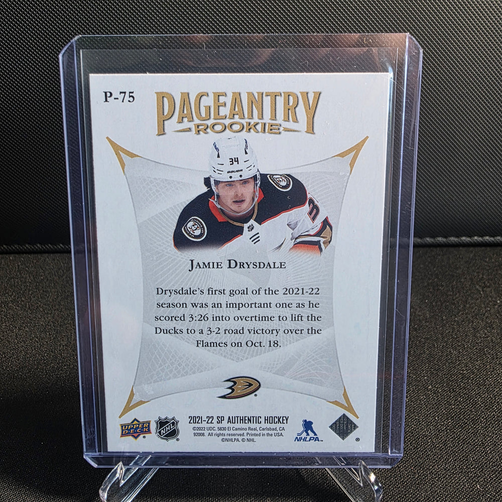 2021-22 SP Authentic Pageantry Rookie P-75 Jamie Drysdale Anaheim Ducks
